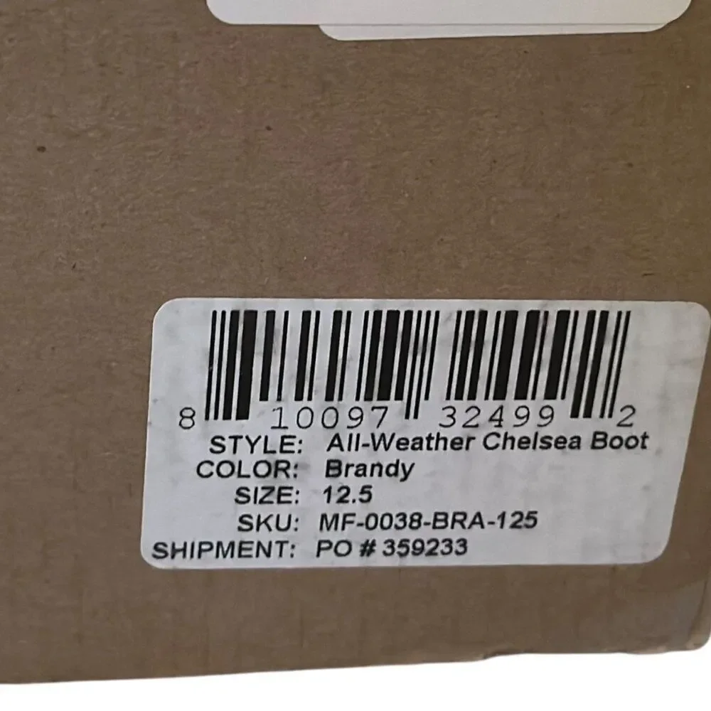 Nisolo All‑Weather Collection Leather Chelsea Boot Men 12.5 Brandy Waterproof